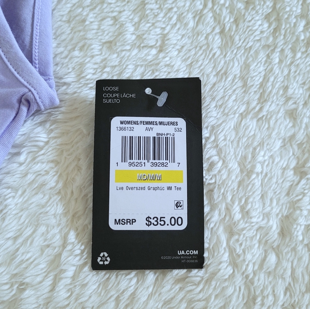 Under Armour Oversized Lavender Graphic Tee👕 - NWT - Picture 12 of 12